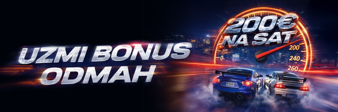 DOBRODOŠLICA DO 200€ BONUSA