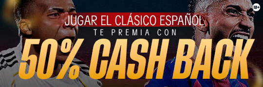 Real madrid vs barcelona 50% cashback tyc