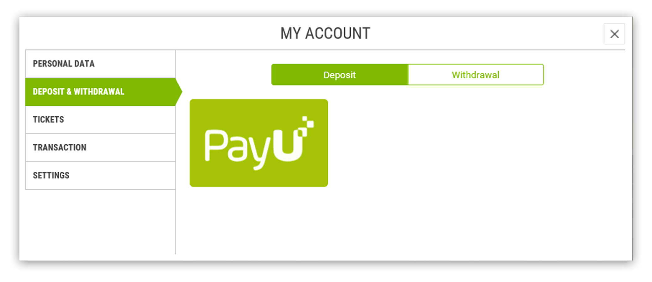 Playabets Sports Betting | Deposit with your Credit Card or do an Instant EFT using PayU