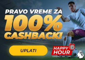 Happy hour 100% cashback Premijer Liga