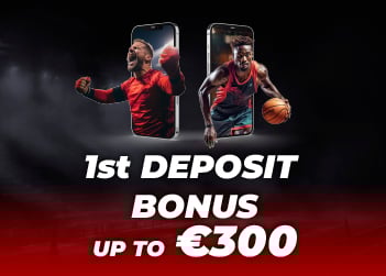 Make your fist deposit and claim 100% up to €300!